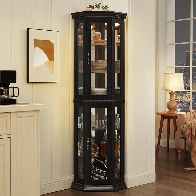 Glass Corner Display Cabinet