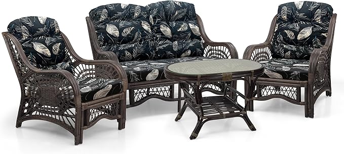 Malibu Lounge Living Accent Armchair Natural Rattan Wicker Handmade Design