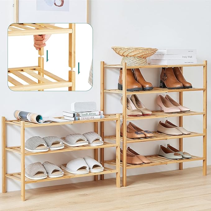 viewcare 5-Tier Bamboo Shoe Rack