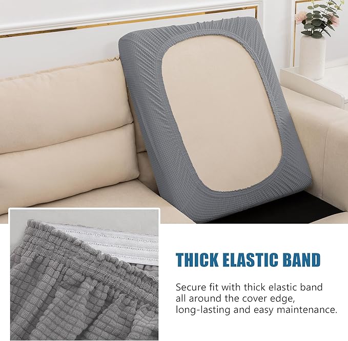 Water Repellent Sofa Cushion Cover, Stretch Sectional Couch Covers Separete