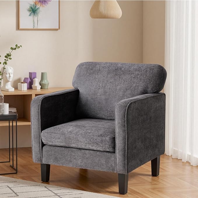 DUMOS Dark Grey Modern Accent Chairs