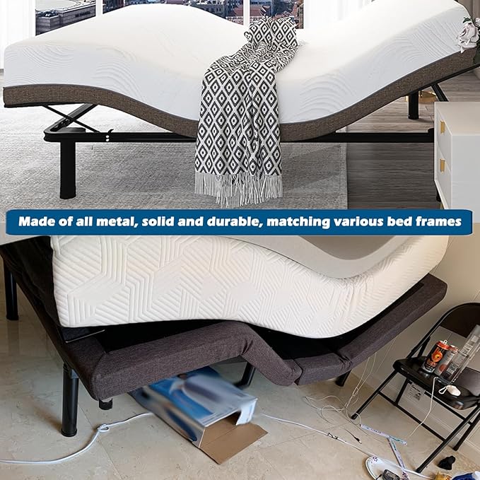 7 Inch Metal Bed Base Frame Leg Replacement Heavy Duty Extra Height Leg