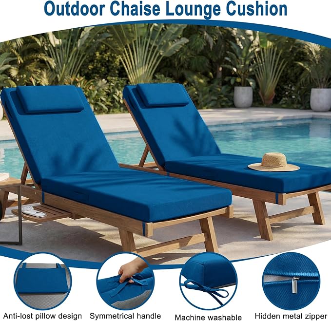 Outdoor Lounge Chair mat, 72 inches x 21 inches, Waterproof Chaise Lounge