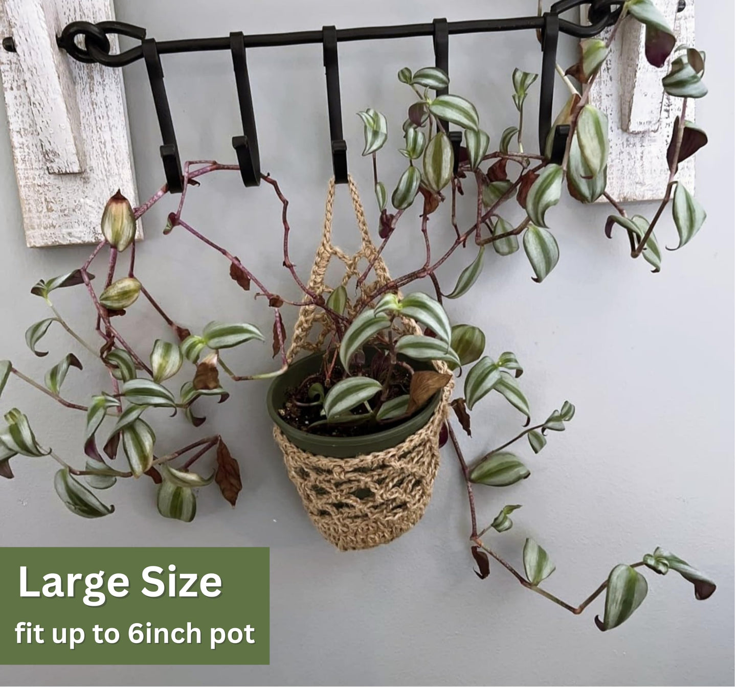 Shineloha 2 Packs Hanging Planters for Indoor Plants up to 6 in., Wall Plant Holder | Plant Hanger Indoor, Wall Planters for Indoor Plants, Hanging Plant (2PK, for 6 inch Pot)