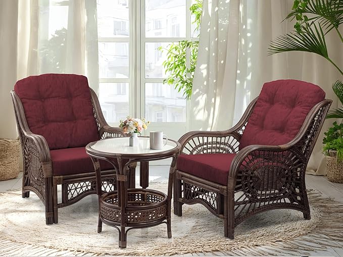 Malibu Lounge Living Accent Armchair Natural Rattan Wicker Handmade Design
