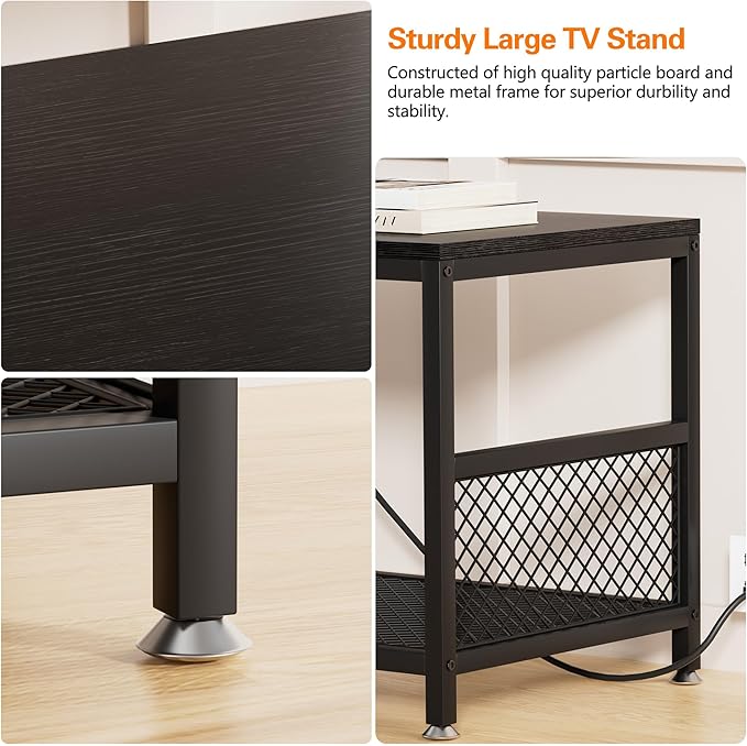 VECELO TV Stand with Power Outlets