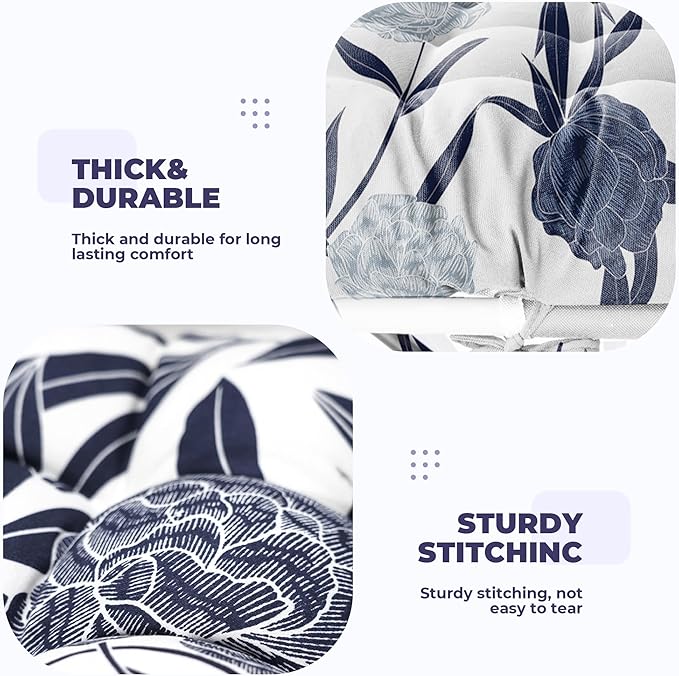 DANGHOOGY Wicker Chair Cushions, Waterproof Outdoor Loveseat Cushions