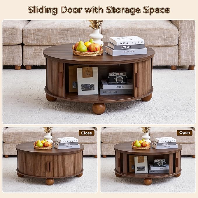 Round Lift Top Coffee Table
