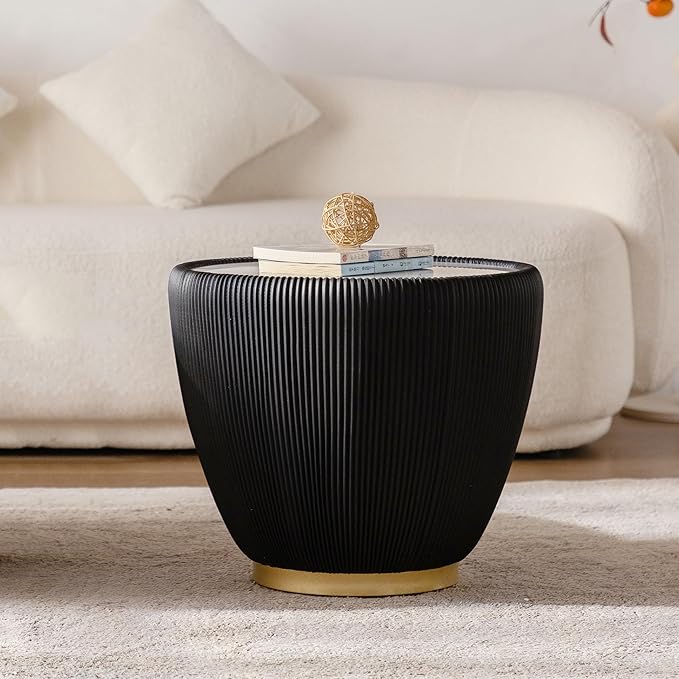 SSLine Bowl-Shape Small Coffee Table Modern Sintered Stone Top Coffee Table in