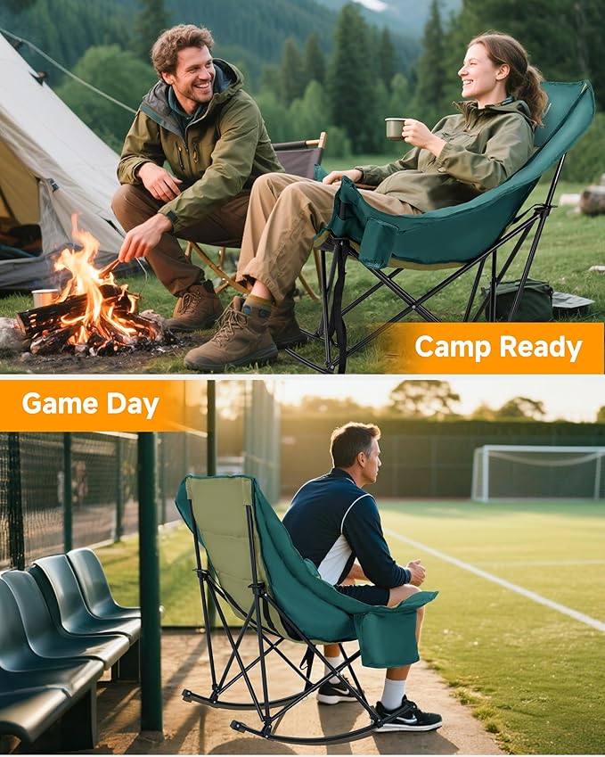 Slsy Oversized Rocking Camping Chair