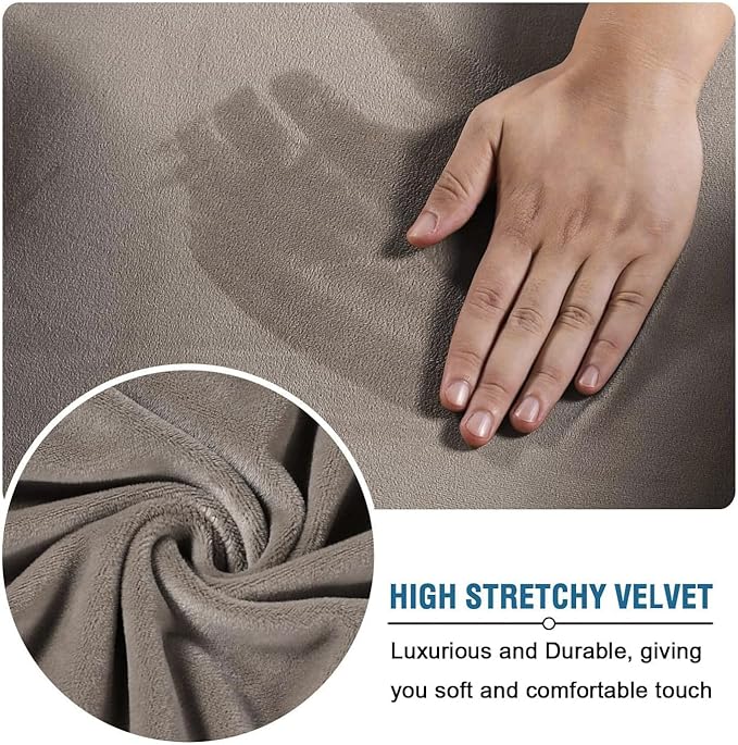 H.VERSAILTEX Modern Velvet Plush High Stretch Sofa Slipcover Furniture
