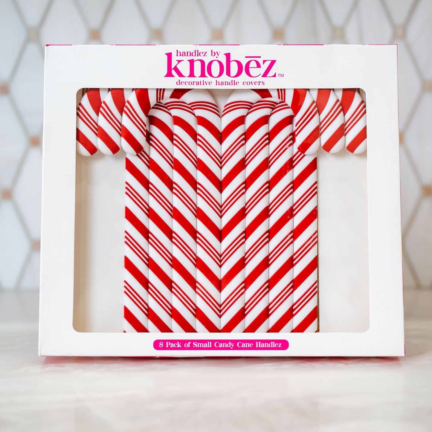 Knobēz Handlez 8pk Small Candy Cane Decorative Drawer Handle Covers