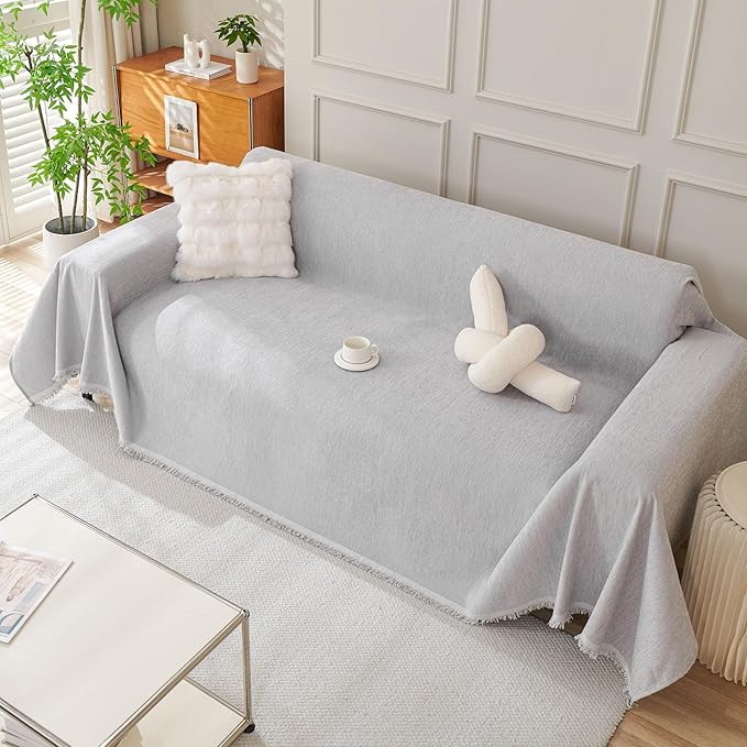 DREAMINGO Sofa Covers Washable Thick Chenille Couch Cover