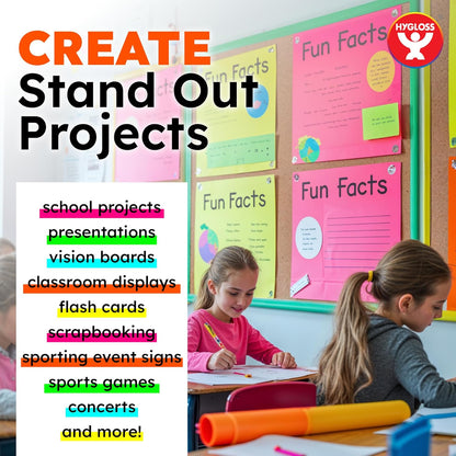 Hygloss Medium Poster Board 11x14 - 25 Neon Red Single Color Poster Boards Bulk Pack - 10 Pt. Thickness Colored Poster Board Paper for Projects, Signs, Displays - Posterboard Multipack 11" x 14"