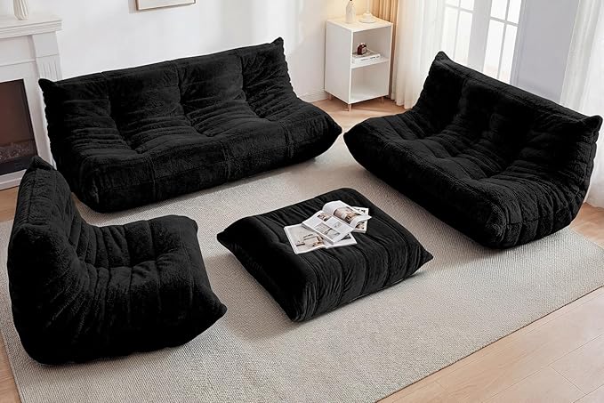 Bean Bag Pouf Ottoman, Foot Stool, Foot Rest