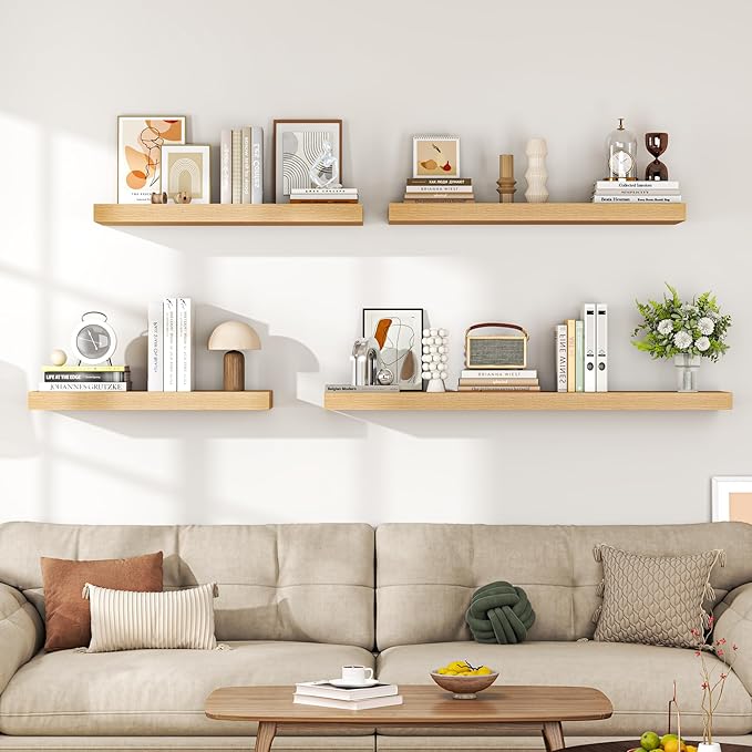 Dreamland 24" Floating Shelves for Wall, Wall-Mounted Shelves for Bedroom