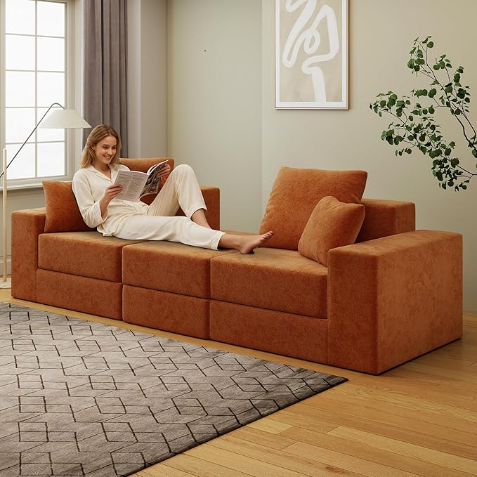 Cloud Modular Sectional Sofa, Comfy Boneless Couch