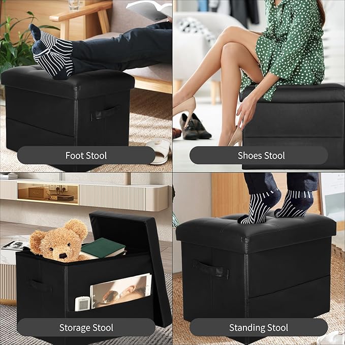 Storage Ottoman Foot Rest Stool