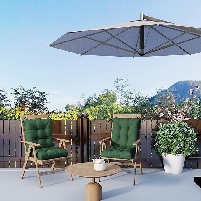 Outdoor Chair Cushion, High Back Soft Seat Pad