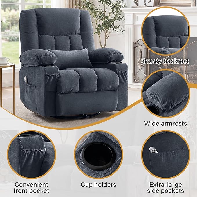 Swivel Recliner Chair for Adults