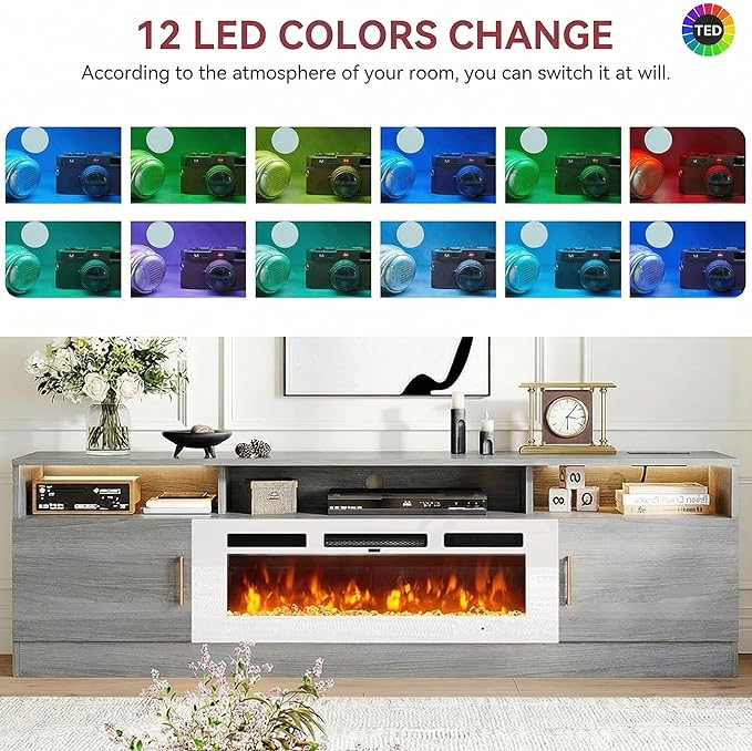 oneinmil 70" Fireplace TV Stand