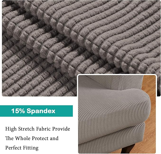 Turquoize Wingback Chair Covers 2 Piece Wing Chair Slipcover Stretch Slipcovers