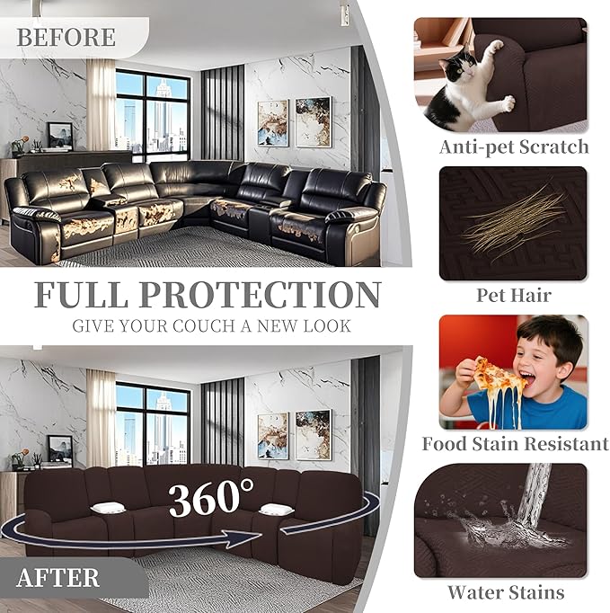 100% Waterproof Sectional Recliner Couch Covers