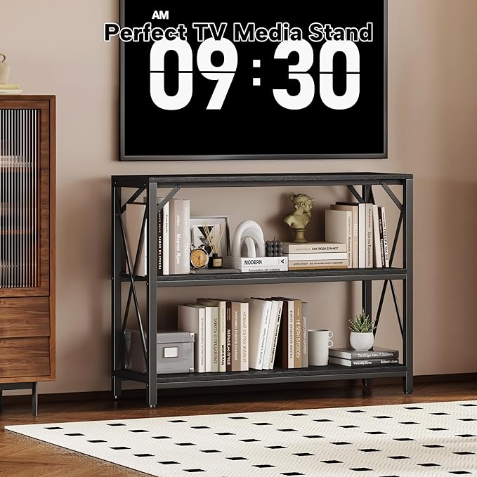 Homeiju Entry Table 40" Width, 3-Tier Entryway Table
