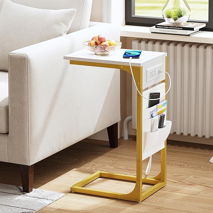 TUTOTAK C Shaped End Table