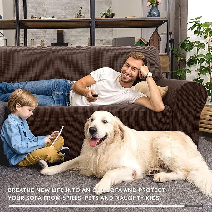 ZNSAYOTX Super Stretch Couch Cover Love Seat Sofa Covers