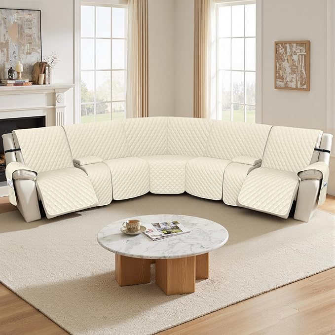 Arfntevss Recliner Sectional Couch Covers 1OO% Waterproof L Shape Sofa Cover