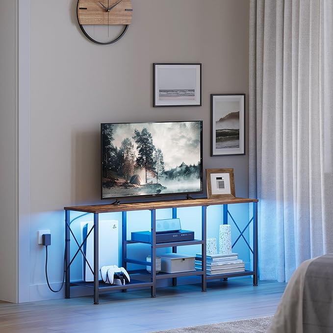 JARHETUN TV Stand with LED Lights