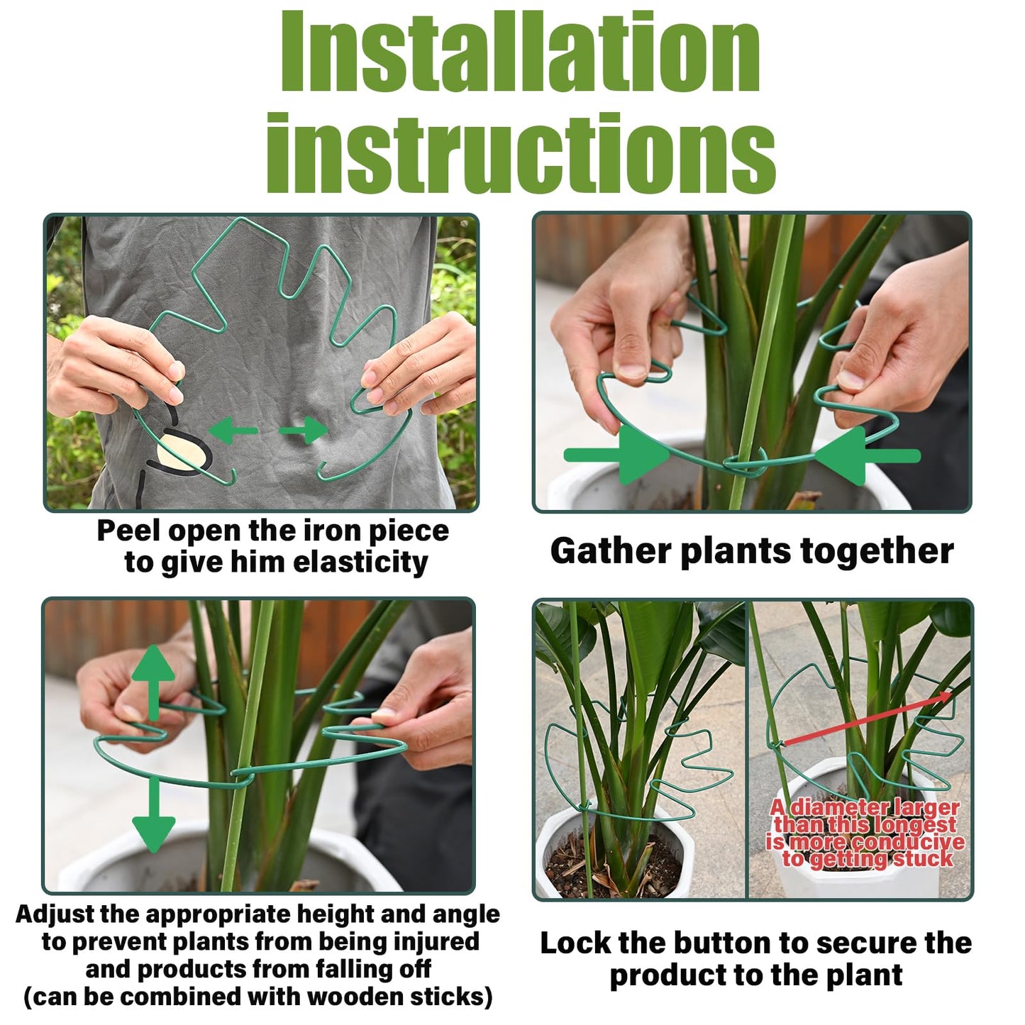 Yohsnor 5PCS Monstera Plant Support Stem 9 x 7.6 in- Durable Stabilizer Set for Indoor Climbing Plants, Holders for Enhancing Growth, Ideal Gift for Plant Lovers, Fishbone Cactus Stake Garden Tool