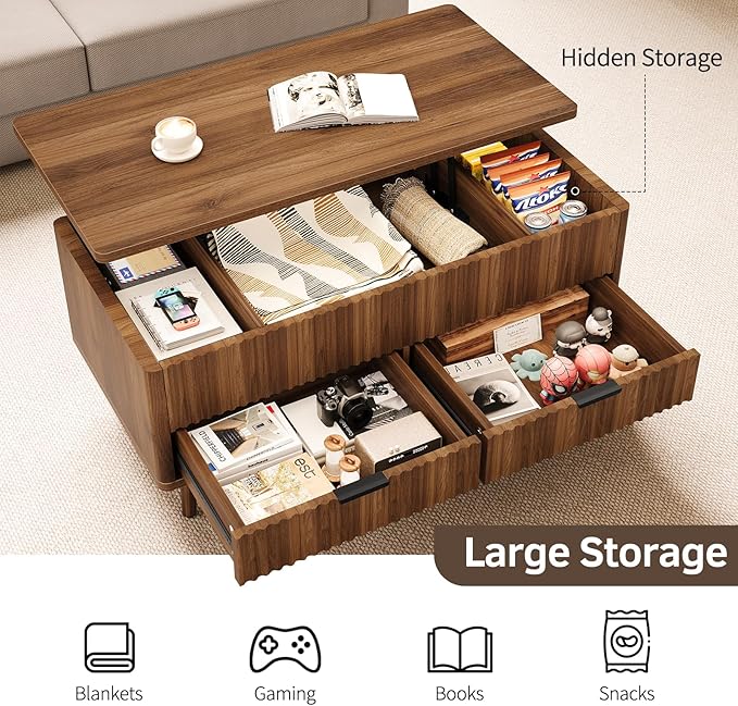 Lift Top Coffee Table with Storage