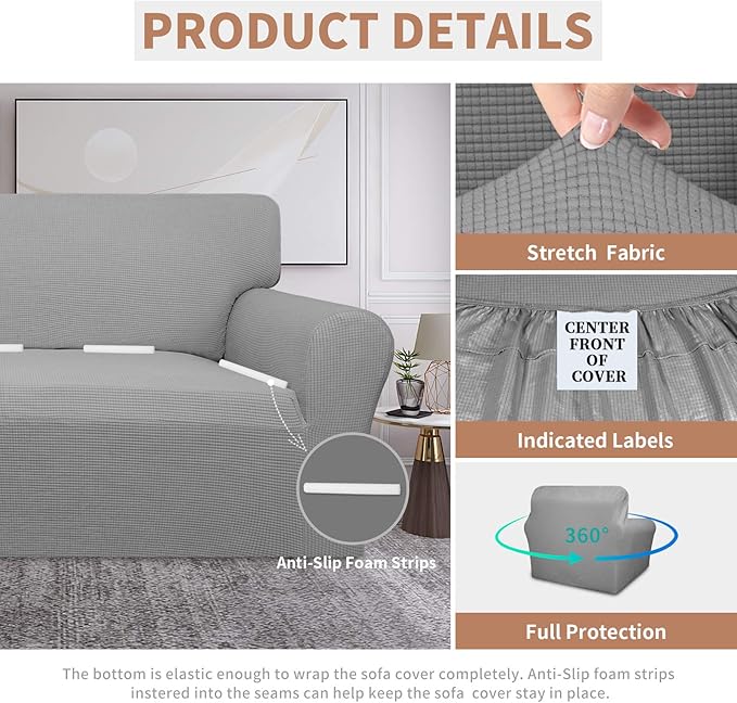 Easy-Going 100% Waterproof Chair Couch Cover, Dual Waterproof Sofa Cover