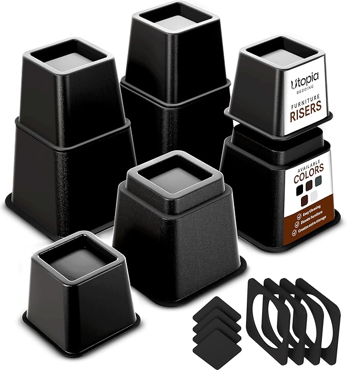 Utopia Bedding Bed Riser, 3 & 5 Inches Adjustable Furniture Risers