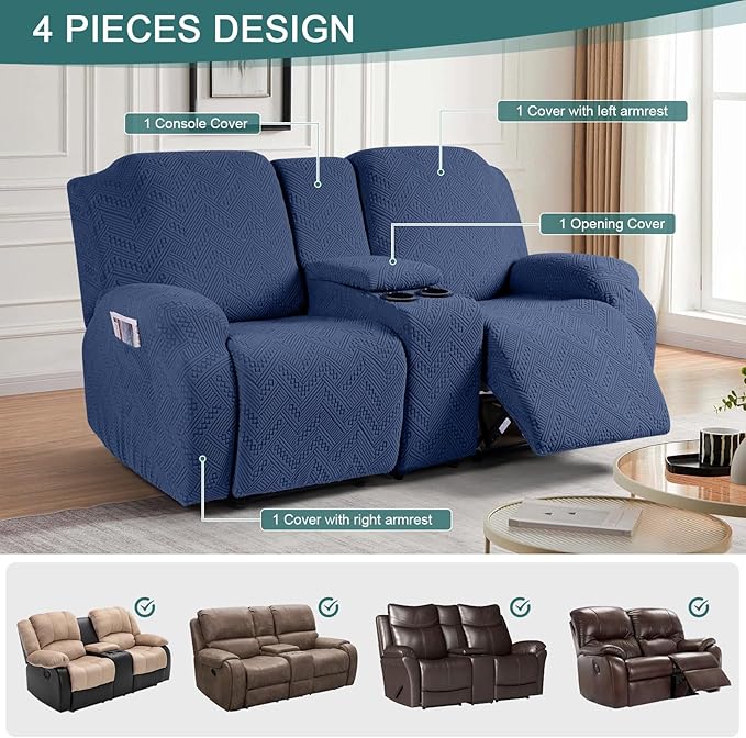 Ruaozz Loveseat Recliner Covers