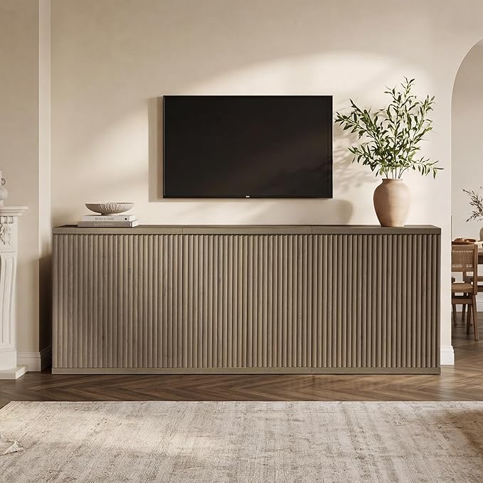 SICOTAS Buffet Cabinet with Storage Accent Sideboard Modern Credenza with Doors