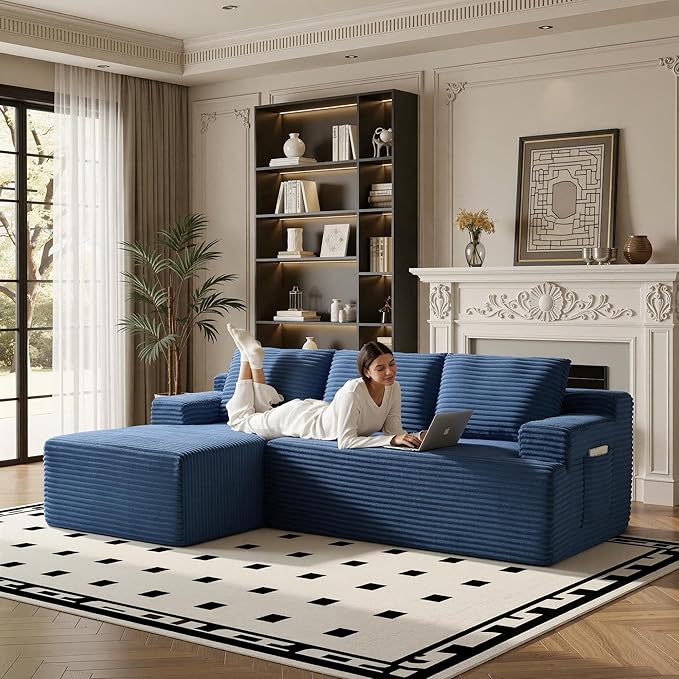 96" Sectional Couches for Living Room Cloud Couch Sofa