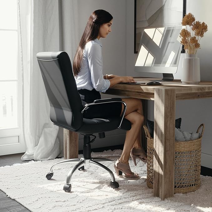 Flash Furniture Whitney Mid-Back Swivel LeatherSoft Desk Chair