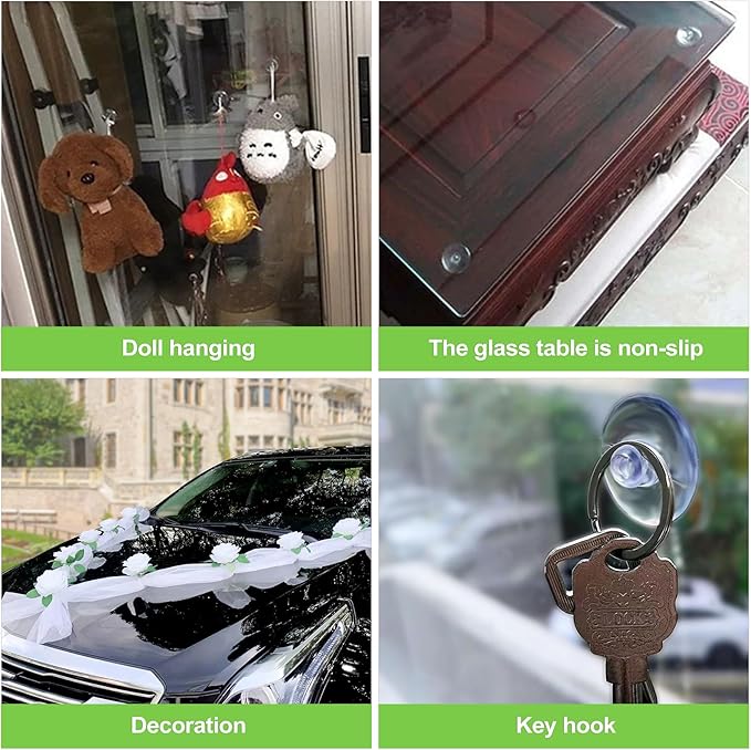 20 Pack 18mm/0.7" Transparent Anti-Collision Suction Cups
