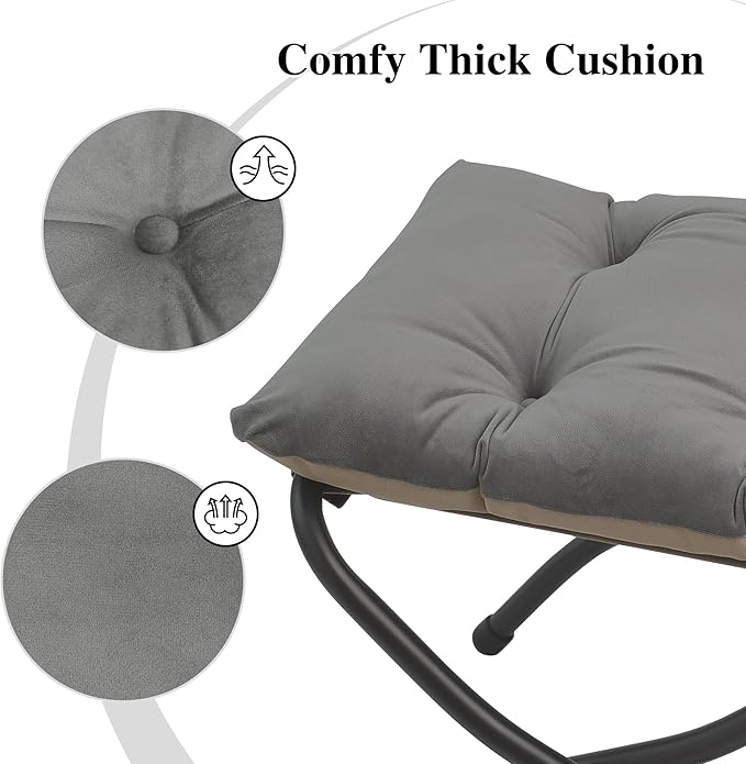 15" Folding Ottoman, Foldable Footrest Stool, Small Foot Stool