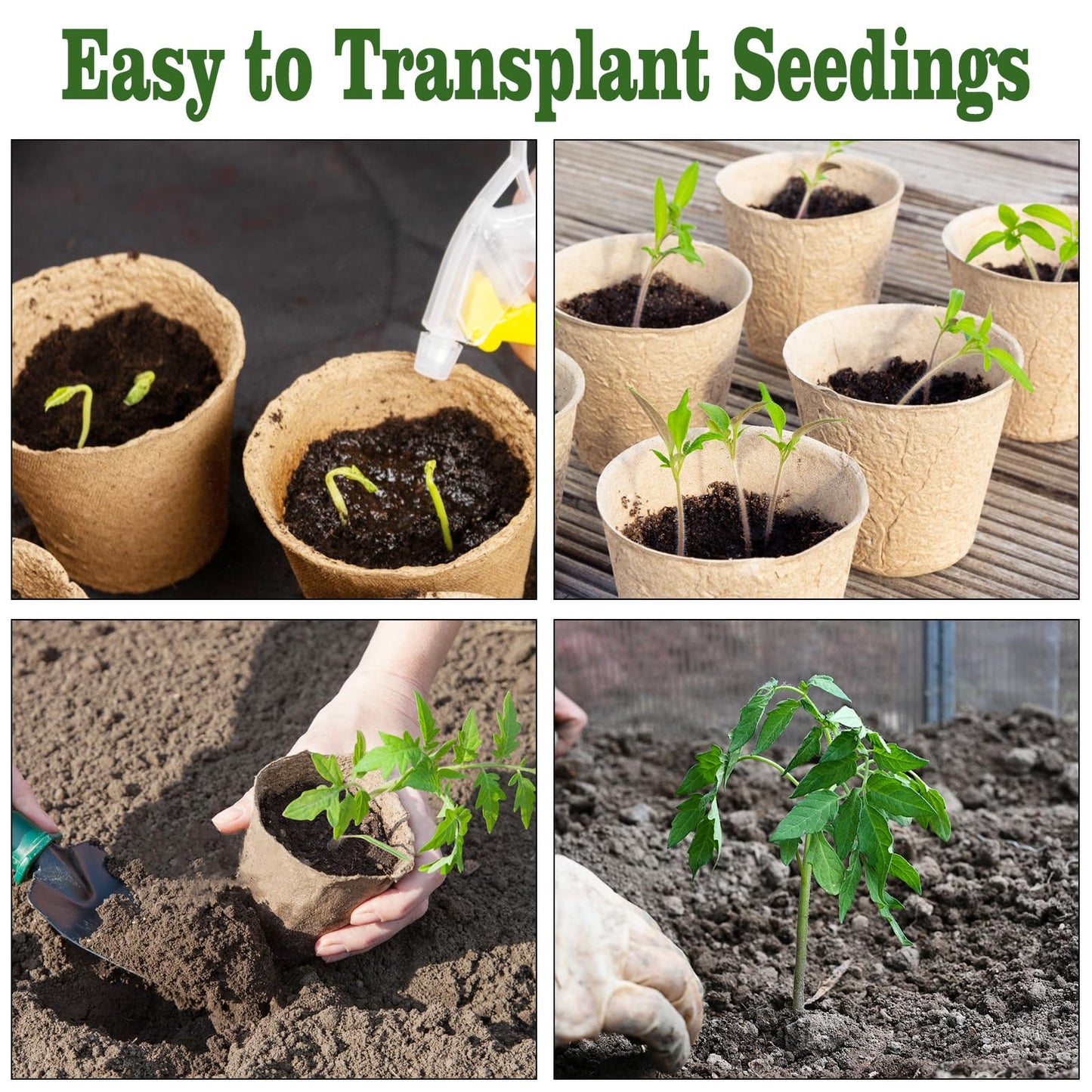 INCIKITI Biodegradable Peat Pots for Seedling - 120 Pack 3.15 inch Biodegradable Plant Seed Starters Kits with 30 Plant Labels, Garden Germination Nursery Pots for Flower Vegetable Seed Germination