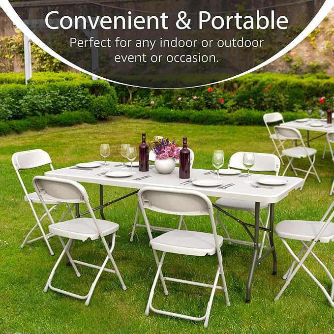 10 Pack of 6 Feet Foldable Table