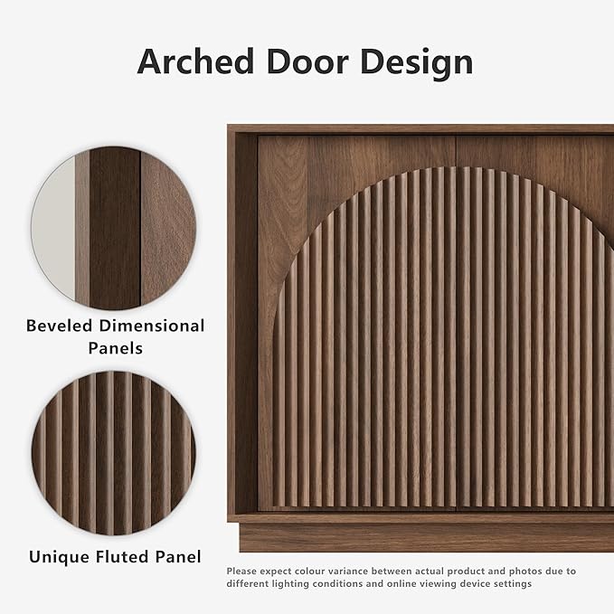 win2win Fluted Sideboard Buffet Cabinet