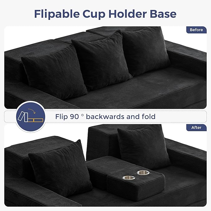 MAXYOYO Convertible Sofa Bed, Folding Sleeper Chair