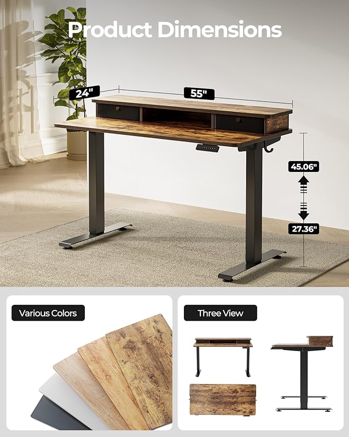 55x24 Inch Electric Standing Desk