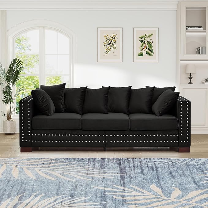 84.5"W Mid Century Modern Couch