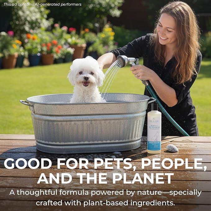 Dr. Jacobs Naturals Castile Pet Shampoo - Gentle Cat & Dog Wash with Pure Castile Soap - Plant-Based Dog Shampoo with Olive Oil, Coconut Oil, Shea Butter, Aloe Vera, Vitamin E - Ocean Breeze