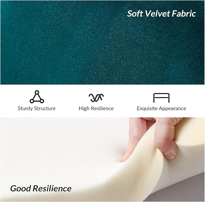 HULALA HOME Velvet Loveseat Sofa